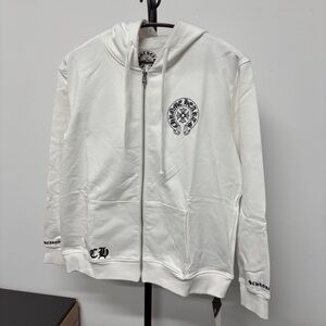 Chrome Hearts red zip-up hoodie